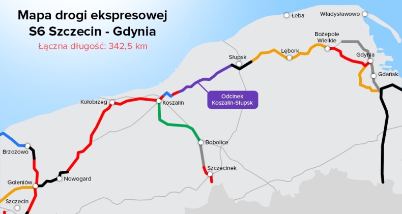 Zachodniopomorskie: Otwarto drogę ekspresową S6 na odcinku Kołobrzeg-Koszalin - GospodarkaMorska.pl