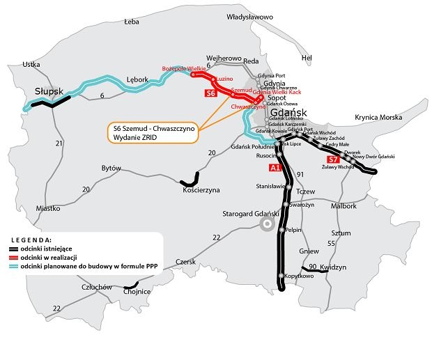 Zgoda na budowę odcinka S6 Bożepole Wielkie – początek Obwodnicy Trójmiasta - GospodarkaMorska.pl