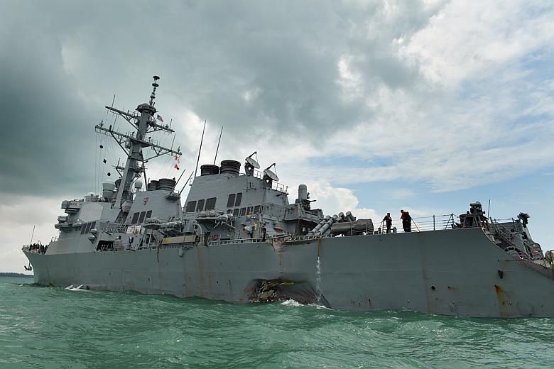 Zakończono naprawę okrętu USS John S. McCain po tragicznym zderzeniu z tankowcem - GospodarkaMorska.pl