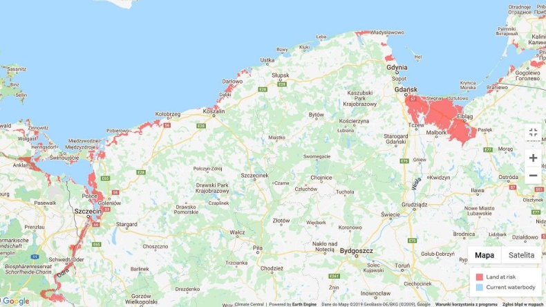 Drastyczny wzrost poziomu mórz na świecie zagraża polskiemu wybrzeżu (mapa) - GospodarkaMorska.pl