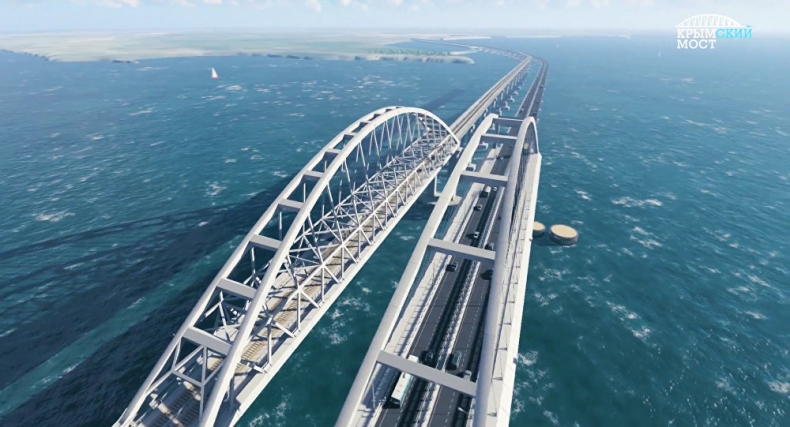 Otwarcie mostu kolejowego między Krymem, a Rosją narusza suwerenność Ukrainy - GospodarkaMorska.pl