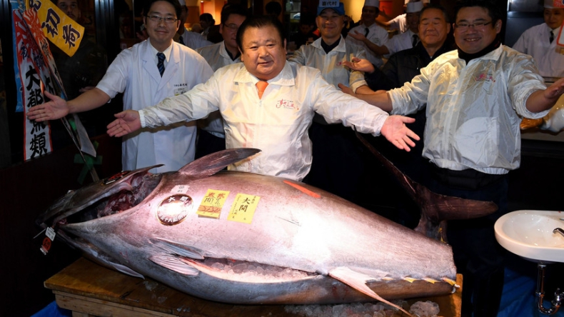 Na tokijskiej aukcji noworocznej 276-kg tuńczyka wylicytowano za blisko 2 mln dol. - GospodarkaMorska.pl