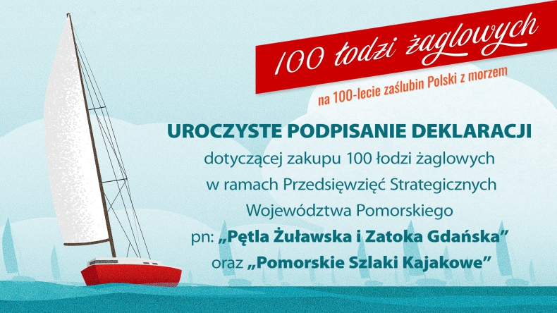 100 łodzi żaglowych na 100-lecie zaślubin Polski z morzem - GospodarkaMorska.pl