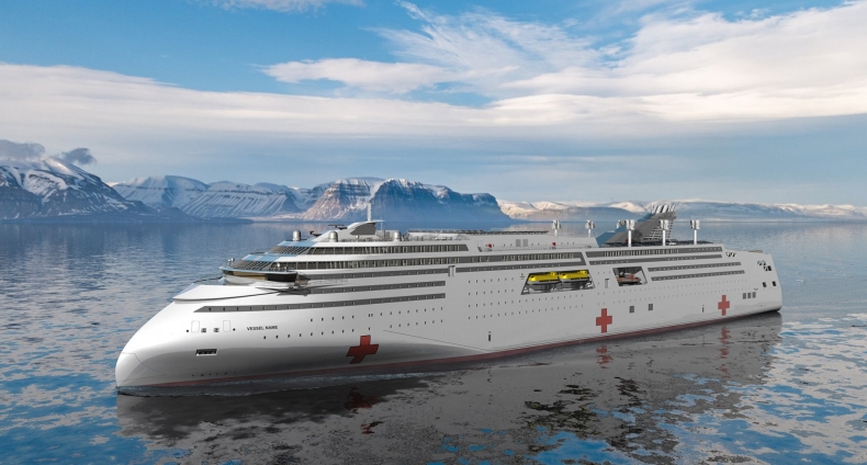 Ulstein zaprezentował zestaw projektów statków szpitalnych - GospodarkaMorska.pl