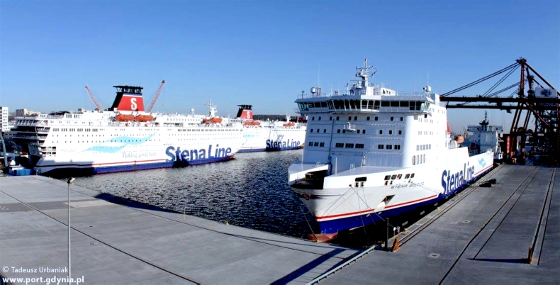 Stena Line przez chwilę zdominowała panoramę gdyńskiego portu - GospodarkaMorska.pl