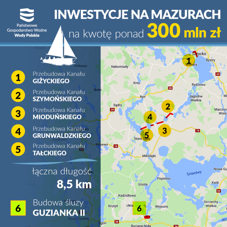 Rozpoczyna się remont Kanałów na szlaku Wielkich Jezior Mazurskich  - GospodarkaMorska.pl