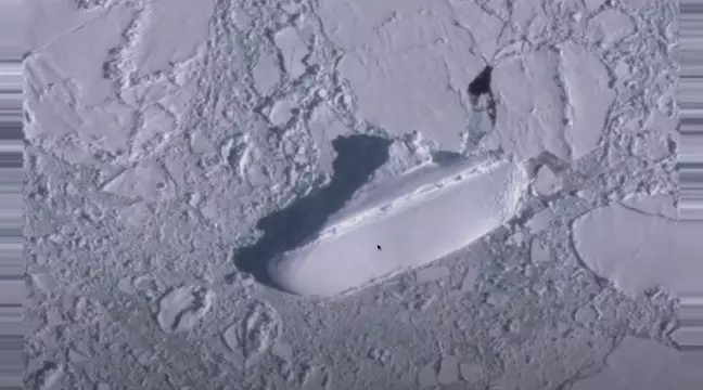 Internauta przez mapy Google znalazł olbrzymi zamarznięty statek na Antarktydzie! [wideo] - GospodarkaMorska.pl