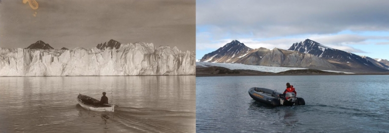 Arktyka się topi. Szokujące zdjęcia pokazują konsekwencje 100 lat zmian klimatycznych (foto) - GospodarkaMorska.pl