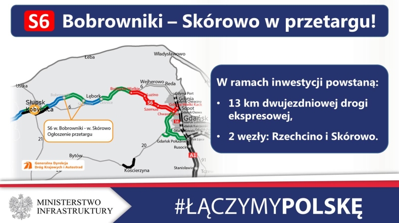 Przetarg na kolejny odcinek drogi ekspresowej S6 - GospodarkaMorska.pl