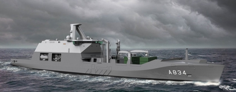 Damen rozpoczął budowę okrętu wsparcia bojowego Den Helder - GospodarkaMorska.pl