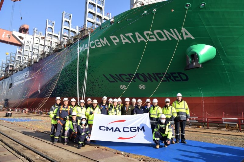 Zwodowano kolejny kontenerowiec CMA CGM zasilany LNG - GospodarkaMorska.pl