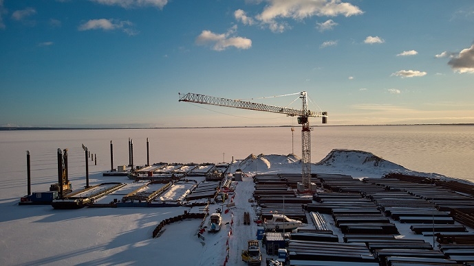 Atak zimy nie opóźnił prac na Mierzei - GospodarkaMorska.pl