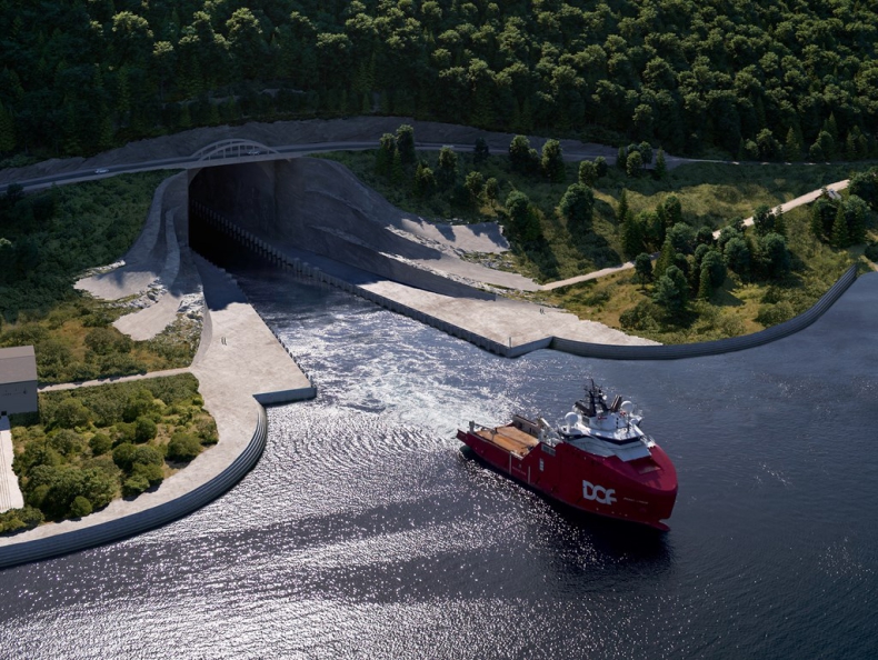 W Norwegii rusza projekt budowy pierwszego na świecie tunelu dla statków - GospodarkaMorska.pl