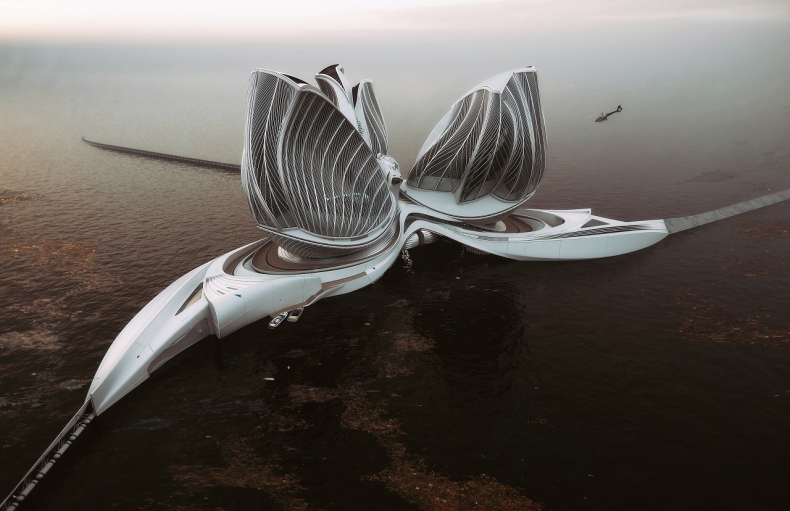 Ósmy kontynent - futurystyczna stacja do walki z zaśmieconymi oceanami [WIDEO] - GospodarkaMorska.pl
