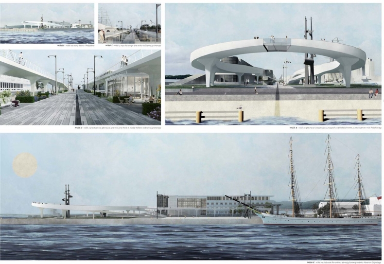 Molo Południowe w Gdyni. Warszawska wizja z punktem widokowym zwyciężyła konkurs "Pirs przyszłości" - GospodarkaMorska.pl