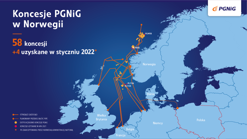 Kolejne cztery koncesje dla PGNiG w Norwegii - GospodarkaMorska.pl