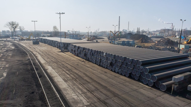 Kolejna dostawa rur do Baltic Pipe w Porcie Gdańsk - GospodarkaMorska.pl