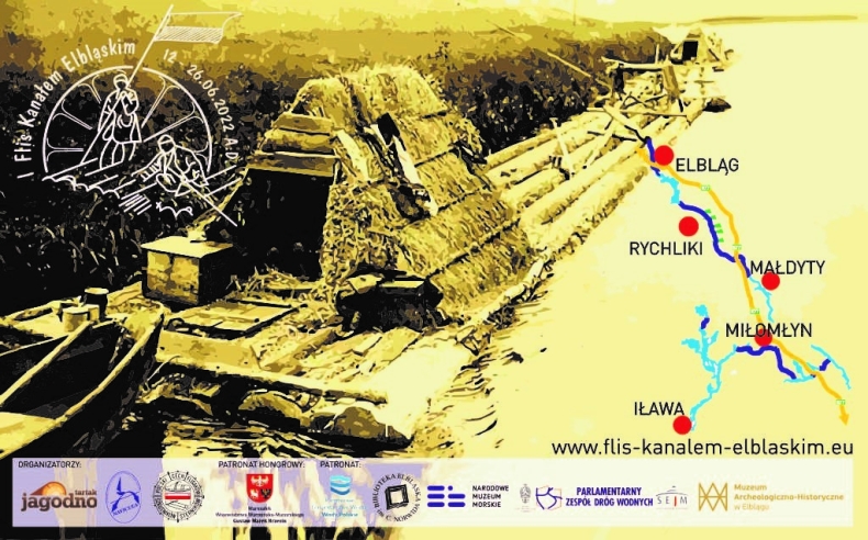 Flis Kanałem Elbląskim. Inicjatywę wspiera m.in. Bollore Logistics Poland - GospodarkaMorska.pl