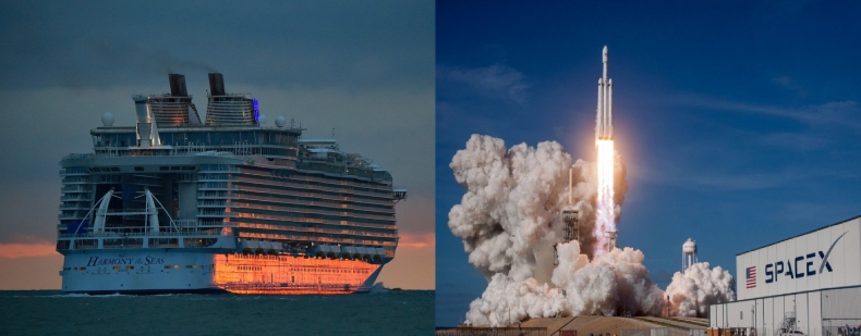 Wycieczkowiec Royal Caribbean spowodował odwołanie startu rakiety SpaceX   - GospodarkaMorska.pl