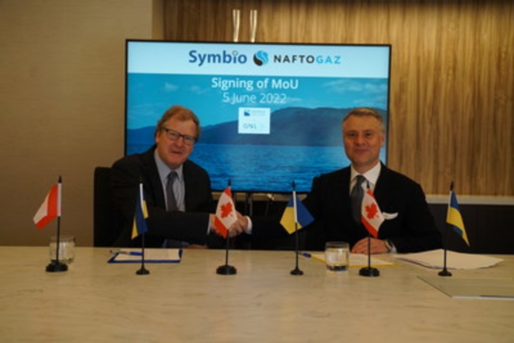 Naftohaz i Symbio Infrastructure zawierają umowę w zakresie dostaw kanadyjskiego niskoemisyjnego LNG i zielonego wodoru do Ukrainy - GospodarkaMorska.pl