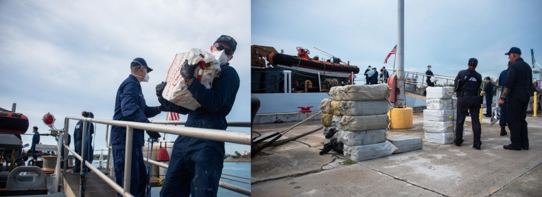 [WIDEO] Kokaina o wartości 100 mln USD - zarekwirowana i wyładowana w Miami przez U.S. Coast Guard  - GospodarkaMorska.pl