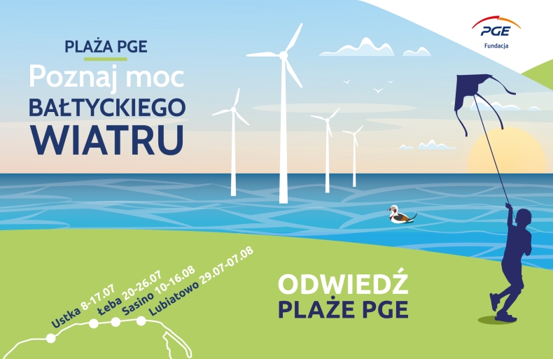 PGE startuje z drugą edycją projektu „Plaża PGE – poznaj moc bałtyckiego wiatru” - GospodarkaMorska.pl