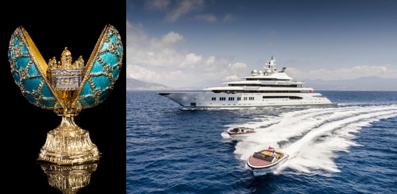 Rosyjskie megajachty pełne dzieł sztuki – amerykańscy agenci znaleźli na pokładzie jajko Fabergé - GospodarkaMorska.pl