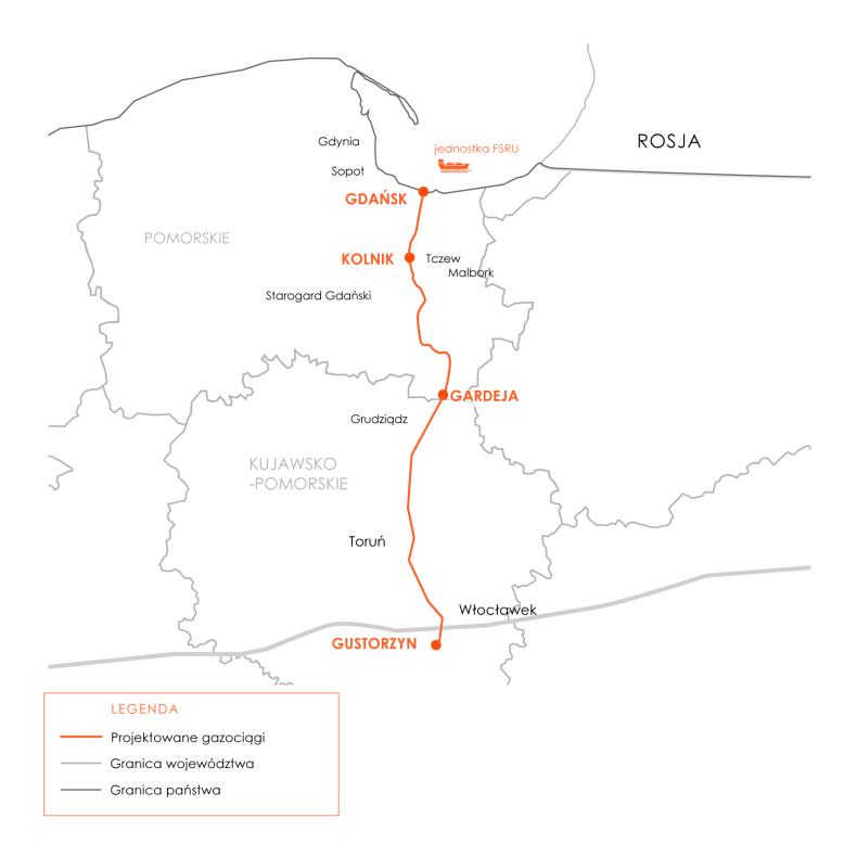 Gaz-System dostał pozwolenie na budowę gazociągu Kolnik-Gdańsk w ramach projektu FSRU - GospodarkaMorska.pl