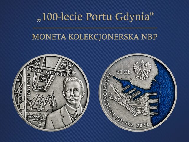NBP wprowadza do obiegu monetę kolekcjonerską "100-lecie Portu Gdynia" - GospodarkaMorska.pl