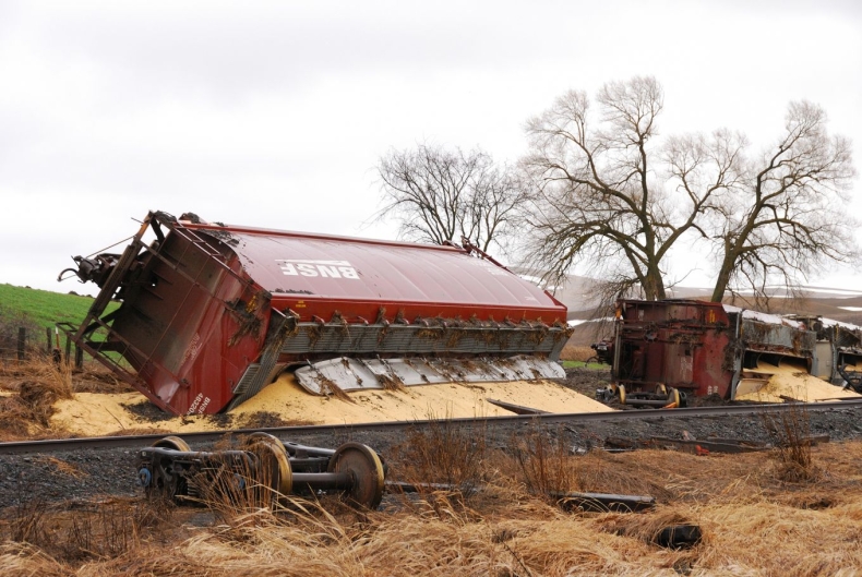 Wykoleił się pociąg towarowy z ukraińskim zbożem, śledczy nie wykluczają sabotażu - GospodarkaMorska.pl