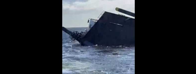 WIDEO: Barka z 900 baryłkami paliwa poszła na dno - GospodarkaMorska.pl