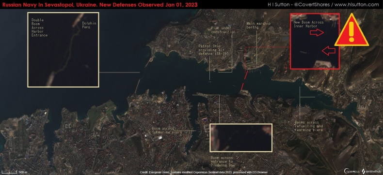 Rosjanie wznieśli kolejne umocnienia wokół portu w Sewastopolu na okupowanym Krymie - GospodarkaMorska.pl