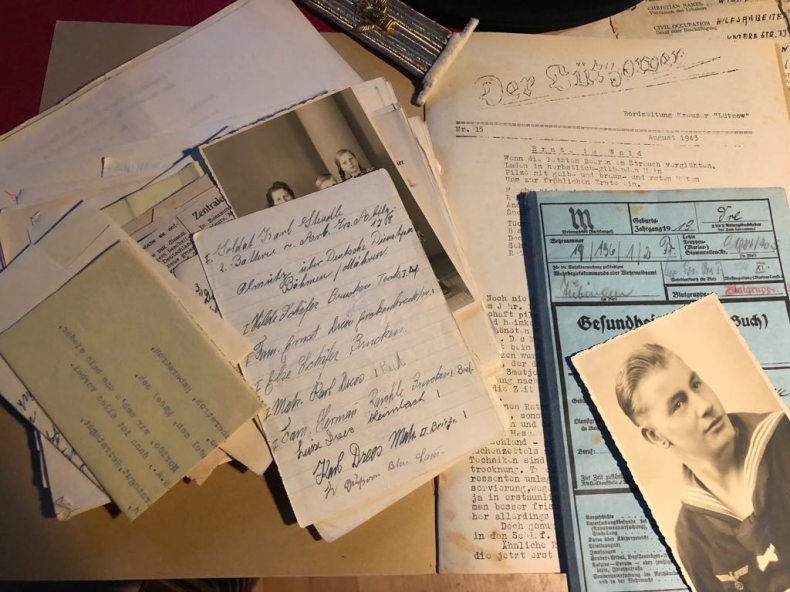 Marynarska bluza i listy znalezione we wraku niemieckiego okrętu trafiły do Fortu Gerharda - GospodarkaMorska.pl