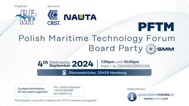 Polski rejs po Porcie Hamburg podczas targów SMM. "Board Party" dla członków Polskiego Forum Technologii Morskich - GospodarkaMorska.pl