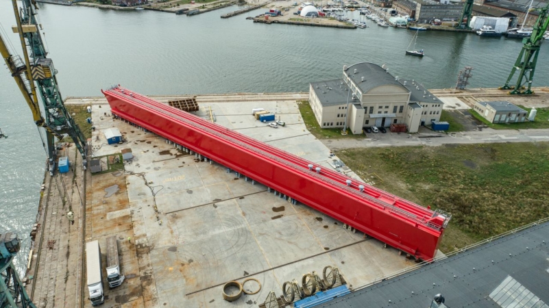 Suwnica Goliath powstała w Trójmieście. Konstrukcja dźwigu w drodze do klienta [ZDJĘCIA, WIDEO]-GospodarkaMorska.pl