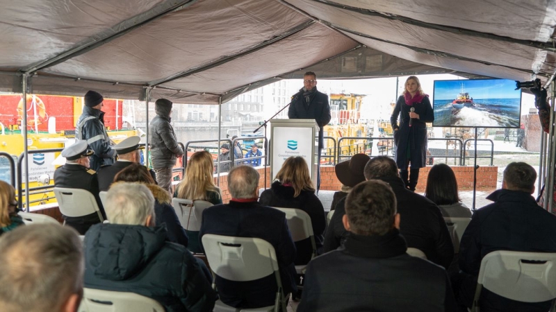 Puma, Narwal, Nerpa i Manat już ochrzczone. Wody Polskie mają nowe lodołamacze [WIDEO]-GospodarkaMorska.pl