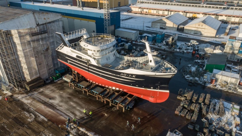 Monsun Kr. Sand zwodowany w stoczni Karstensen [WIDEO, ZDJĘCIA]-GospodarkaMorska.pl