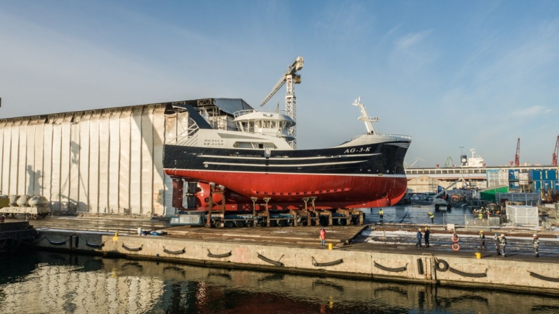 Monsun Kr. Sand zwodowany w stoczni Karstensen [WIDEO, ZDJĘCIA]-GospodarkaMorska.pl