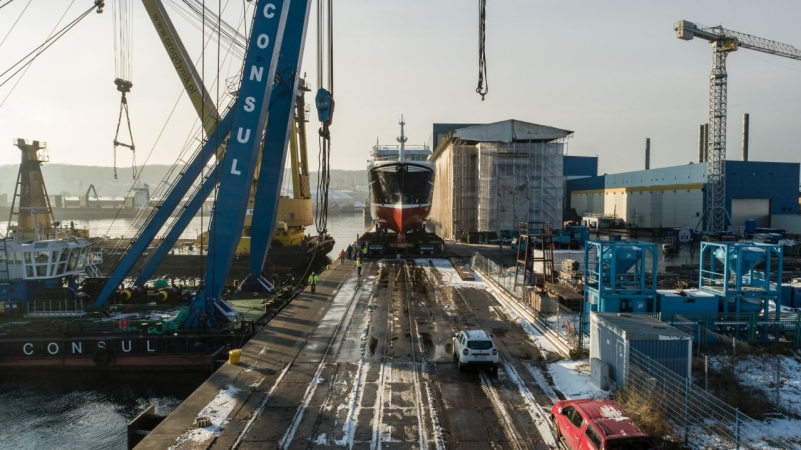 Monsun Kr. Sand zwodowany w stoczni Karstensen [WIDEO, ZDJĘCIA]-GospodarkaMorska.pl