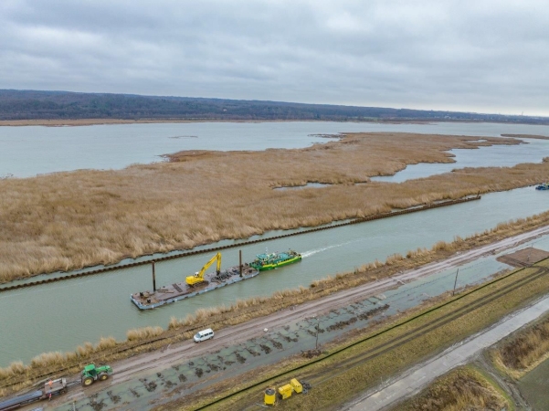 Powstaje most obrotowy w Nowakowie. II etap drogi wodnej łączącej Zalew Wiślany z Zatoką Gdańską [WIDEO]-GospodarkaMorska.pl