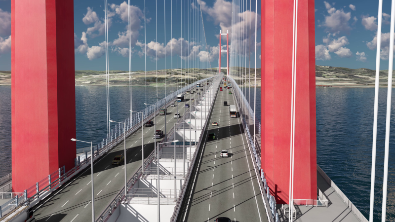 Nad Cieśniną Dardanele otwarto najdłuższy wiszący most na świecie łączący Europę z Azją [WIDEO, ZDJĘCIA] -GospodarkaMorska.pl