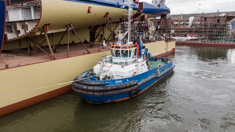 Kolejne megabloki statku pasażerskiego dla francuskiej stoczni CDA w St. Nazaire zwodowane w stoczni Crist w Gdyni [WIDEO]-GospodarkaMorska.pl