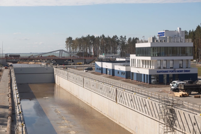 Przekop Mierzei Wiślanej. Śluza kanału już po testach [WIDEO, ZDJĘCIA]-GospodarkaMorska.pl