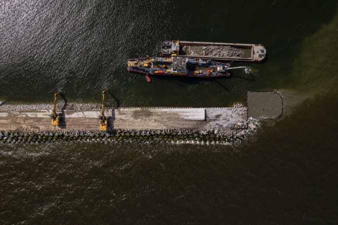 Przekop Mierzei Wiślanej. Śluza kanału już po testach [WIDEO, ZDJĘCIA]-GospodarkaMorska.pl