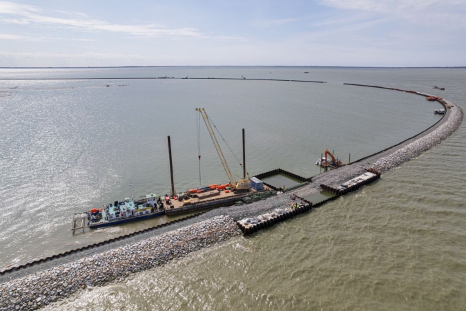 Przekop Mierzei Wiślanej. Śluza kanału już po testach [WIDEO, ZDJĘCIA]-GospodarkaMorska.pl