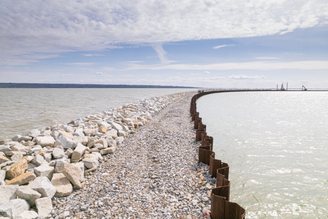 Przekop Mierzei Wiślanej. Śluza kanału już po testach [WIDEO, ZDJĘCIA]-GospodarkaMorska.pl