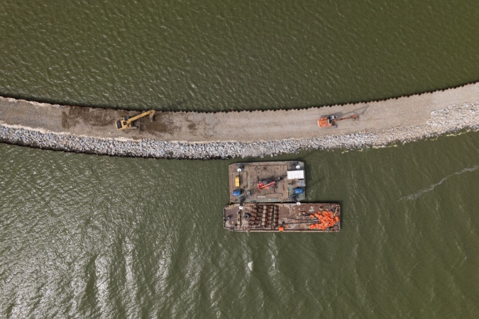 Przekop Mierzei Wiślanej. Śluza kanału już po testach [WIDEO, ZDJĘCIA]-GospodarkaMorska.pl