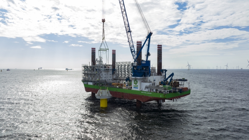 RWE pierwsze na świecie, innowacyjne stalowe kołnierze zainstalowane na farmie wiatrowej Kaskasi-GospodarkaMorska.pl