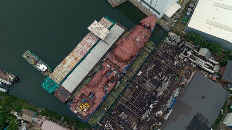 [WIDEO, FOTO] Kadłub patrolowca dla Straży Granicznej oficjalnie zwodowany-GospodarkaMorska.pl