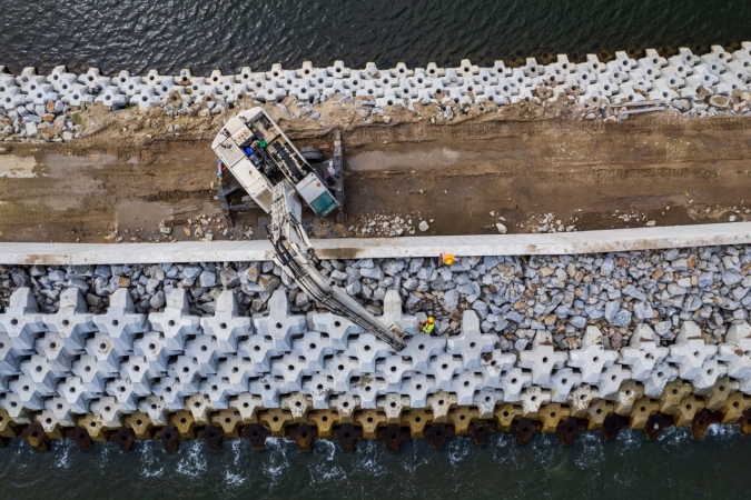 Ostatnie prace i porządki na budowie Kanału Żeglugowego na Mierzei Wiślanej-GospodarkaMorska.pl